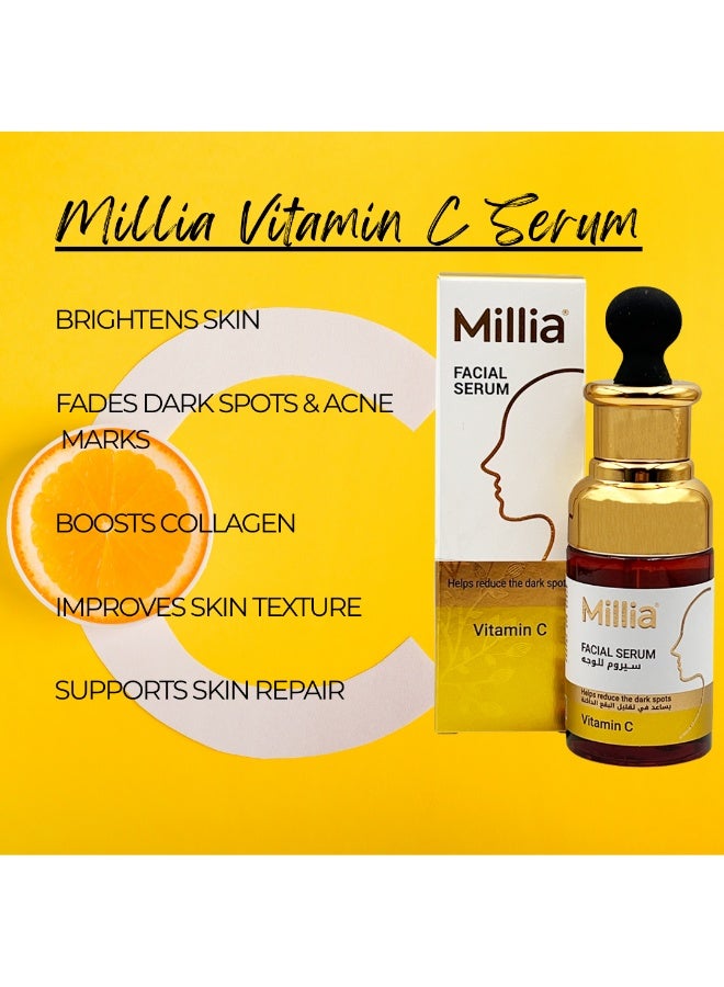 Millia Vitamin C Facial Serum 40ml – Brightening, Antioxidant & Dark Spot Corrector - Image 2